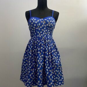 Floral Blue Mini Dress